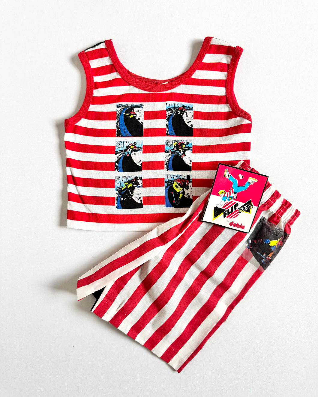 Vintage New/Deadstock Skateboard Tank Top and Shorts Outfit 5T (100-110cm)
