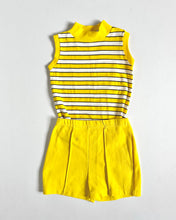 Load image into Gallery viewer, Vintage Sears Yellow Striped Tank Top and Shorts Set 4/5T (100cm)
