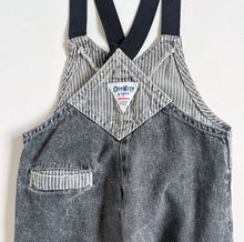 画像をギャラリービューアに読み込む, Vintage OshKosh B’gosh Black Denim Vest Overall 2T (90cm)
