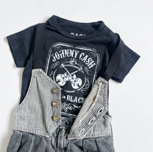 画像をギャラリービューアに読み込む, Vintage OshKosh B’gosh Black Denim Vest Overall 2T (90cm)
