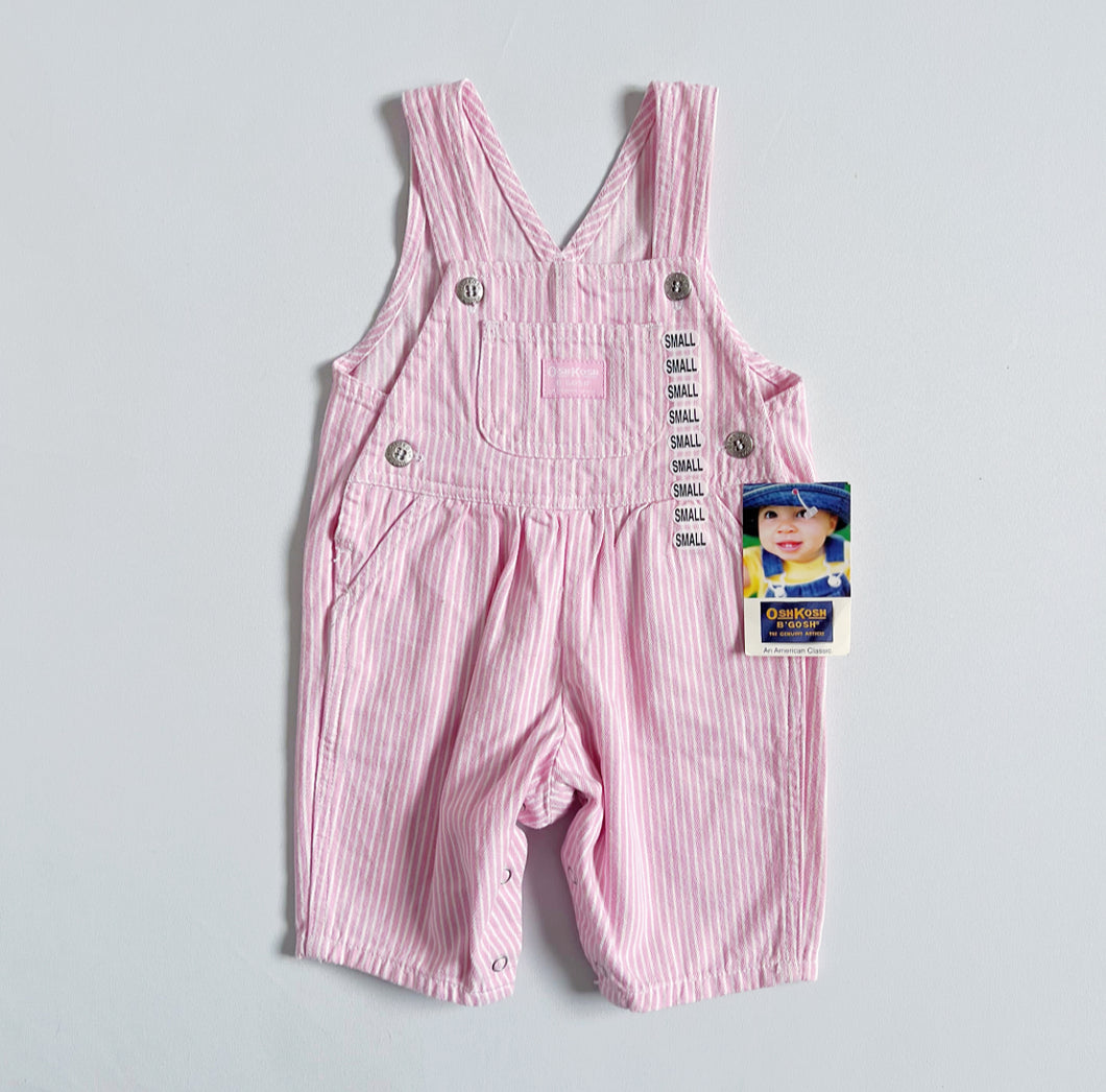 Y2K New OshKosh B’gosh Pink Striped Overall 0-3M (60cm)