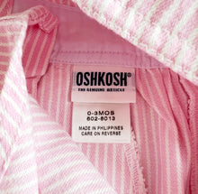 画像をギャラリービューアに読み込む, Y2K New OshKosh B’gosh Pink Striped Overall 0-3M (60cm)
