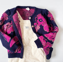 Load image into Gallery viewer, Vintage Flower Design Knit Cardigan 6 (110-120cm)
