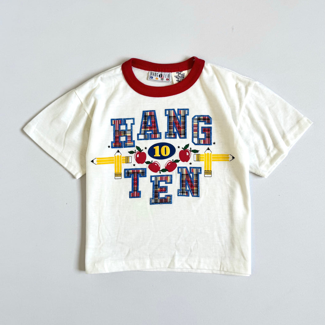 Vintage Hang Ten 10 School Crop T-shirt Youth L/8-10 (130-140cm)