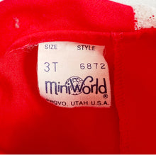 画像をギャラリービューアに読み込む, Vintage Mini World Red Smock Dress 3T (90-95cm)
