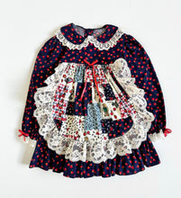 Load image into Gallery viewer, Vintage Apple/Teddy Bear Frill Apron Dress 3T (95cm)
