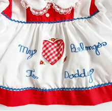 Load image into Gallery viewer, Vintage “My ♡ Belongs To Daddy” Dress Newborn (50-55cm)
