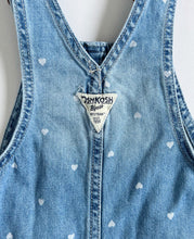 画像をギャラリービューアに読み込む, USED OshKosh B’gosh Heart Print and Pocket Overall Denim 2T (90cm)
