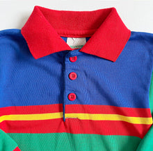 画像をギャラリービューアに読み込む, Vintage Healthtex Primary Colorblock Shirts 3T (90-95cm)
