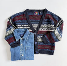 画像をギャラリービューアに読み込む, Vintage New Era Wide Size Knit Cardigan Kids 6/7 (120-125cm)
