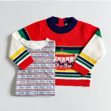 画像をギャラリービューアに読み込む, Vintage Toddle Time ABC Striped Long Sleeve Shirts 3T (Best fits 24M/2T) 80-90cm
