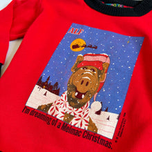 Load image into Gallery viewer, Vintage 1988 ALF “Melmac Chirstmas” Sweatshirt Red 5/6T (100-110cm)
