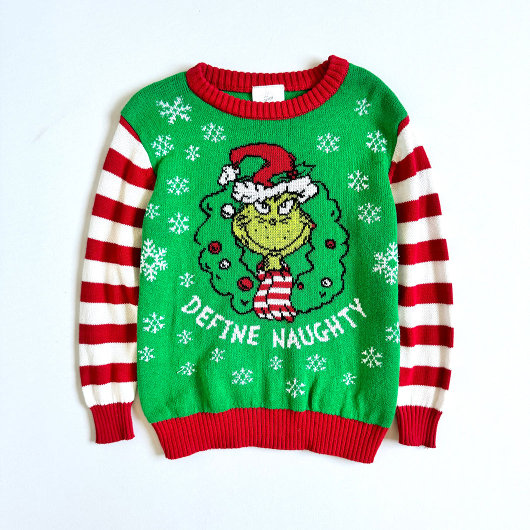 USED Grinch “Define Naughty” Sweater 5T (100-110cm)