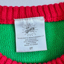 Load image into Gallery viewer, USED Grinch “Define Naughty” Sweater 5T (100-110cm)
