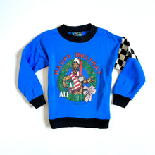 Load image into Gallery viewer, Vintage 1988 ALF Happy Holiday Sweatshirts Blue 5/6 (100-110cm)
