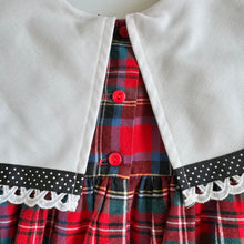 Load image into Gallery viewer, Vintage Bonnie Jean Plaid×Terrier Bib Smocked Dress 5/6T (100-110cm)
