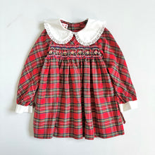 Load image into Gallery viewer, Vintage Winnie The Pooh Plaids Smocked Dress 2T (80-90cm)
