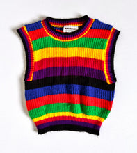 画像をギャラリービューアに読み込む, Vintage Striped Knit Vest 5T (110cm)
