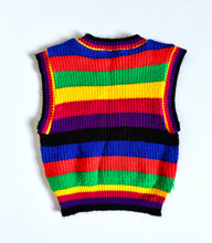 画像をギャラリービューアに読み込む, Vintage Striped Knit Vest 5T (110cm)
