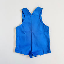 Load image into Gallery viewer, Vintage Magic Years Short Overalls Solid Blue 9-12M
