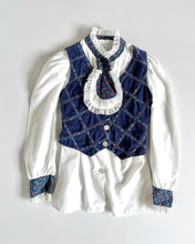 画像をギャラリービューアに読み込む, Vintage Lace Blouse and Vest Set Kids7 (120-125cm)
