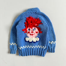 Load image into Gallery viewer, Vintage Handmade Raggedy Ann Knit Cardigan 6/7 (120cm)
