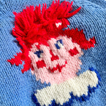 Load image into Gallery viewer, Vintage Handmade Raggedy Ann Knit Cardigan 6/7 (120cm)
