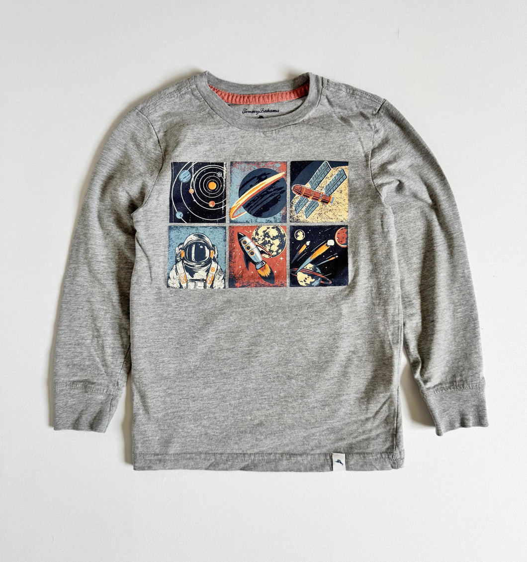 USED Tommy Bahamas Gray Universe Long Sleeve T-shirt 5/6T (110cm)