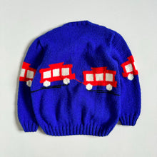 Load image into Gallery viewer, Vintage Handmade Train Knit Cardigan Kids 6/7 (120-130cm)
