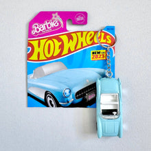 Load image into Gallery viewer, New HotWheels/Barbie Ken’s 1956 Corvette Blue Custom Keychain
