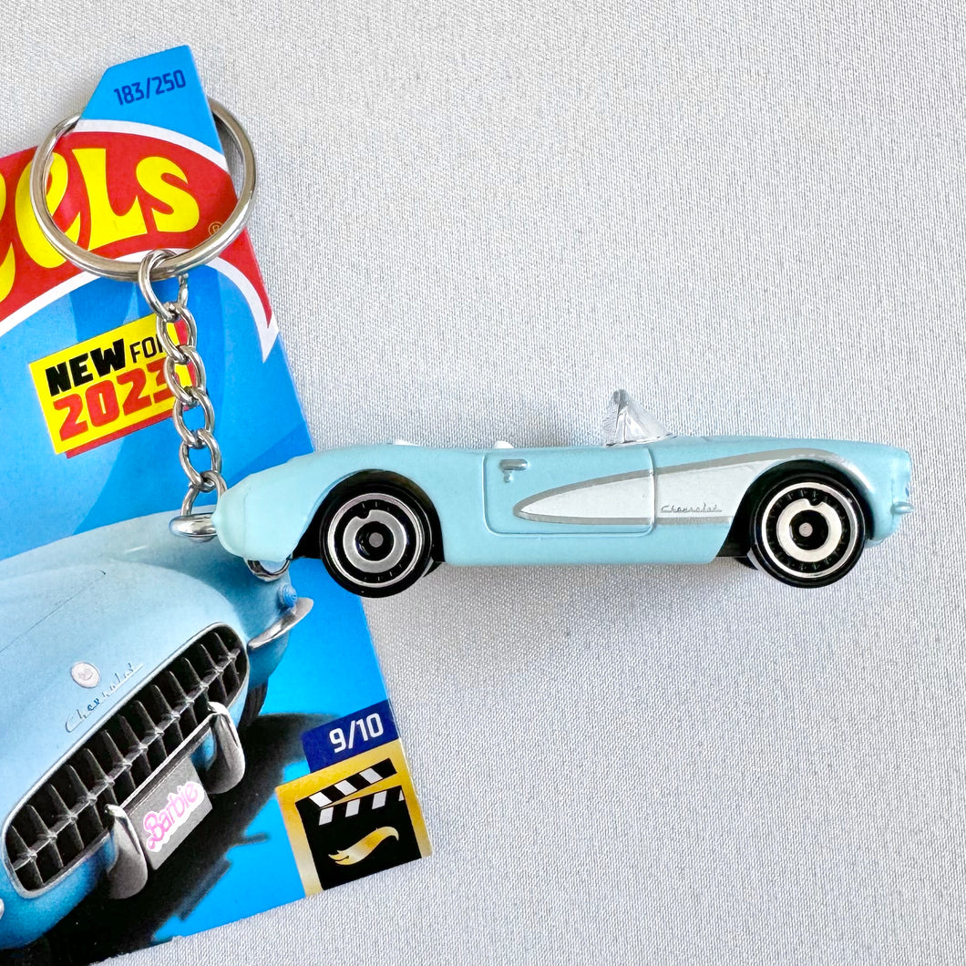 New HotWheels/Barbie Ken’s 1956 Corvette Blue Custom Keychain