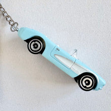 Load image into Gallery viewer, New HotWheels/Barbie Ken’s 1956 Corvette Blue Custom Keychain
