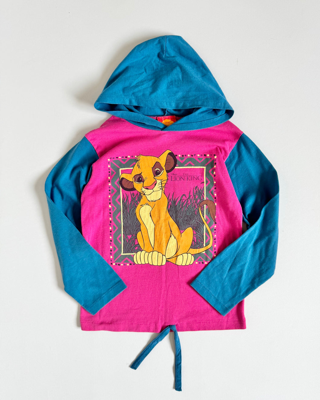 Vintage Lion King Hoodie Long Sleeve Shirt Kids 6X (120cm)