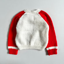 Load image into Gallery viewer, Vintage Handmade Bear Raglan Knit Sweater 2/3T (90-95cm)
