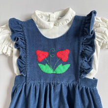 画像をギャラリービューアに読み込む, Vintage Polly Flinders Blouse and Strawberry Corduroy Dress Set 3/4T (95-100cm)
