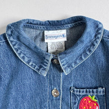 Load image into Gallery viewer, Vintage Buster Brown Strawberry, Fruits and Ant Denim Dress 4T (100cm)
