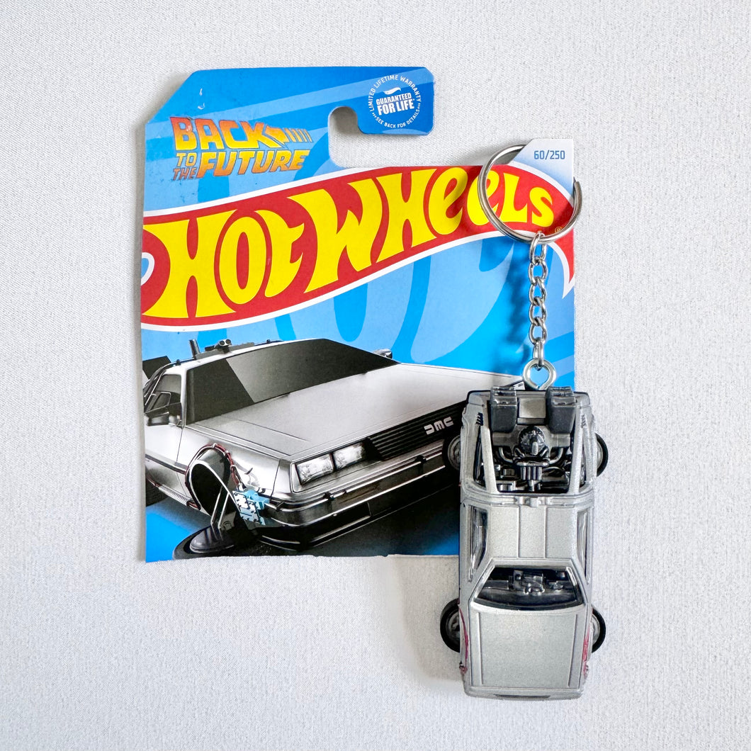 New HotWheels Back To The Future Time Machine Custom Keychain