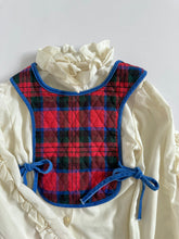 画像をギャラリービューアに読み込む, Vintage Plaid/Blue Corduroy Bib/Collar Size 6 (付け襟/100-110cm)
