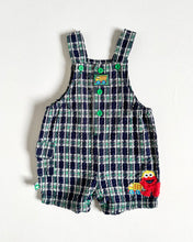Load image into Gallery viewer, Vintage Sesame Street Elmo Seersucker Short Overall 3-6M (60-65cm)
