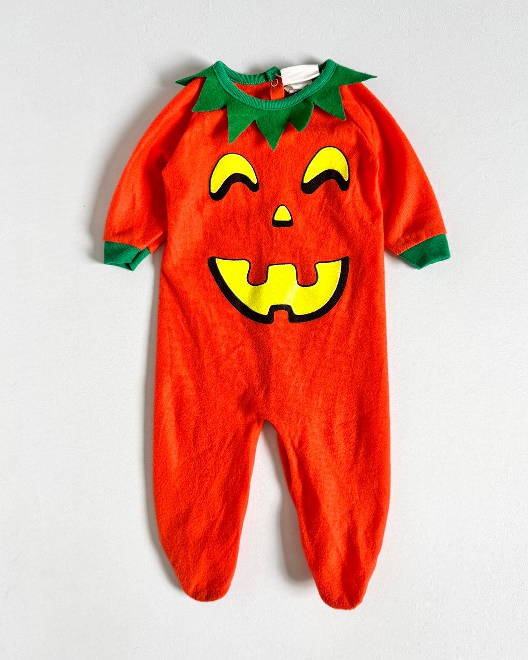 Vintage Halloween Pumpkin Jack-O-Lantern Jumpsuit 3-9M (60-70cm)