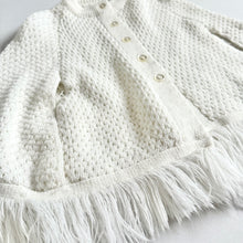 Load image into Gallery viewer, Vintage Jayco White Knit Poncho Sweater 5/6T (100-115cm)
