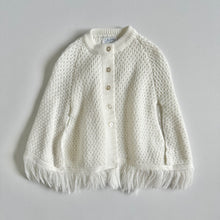 Load image into Gallery viewer, Vintage Jayco White Knit Poncho Sweater 5/6T (100-115cm)
