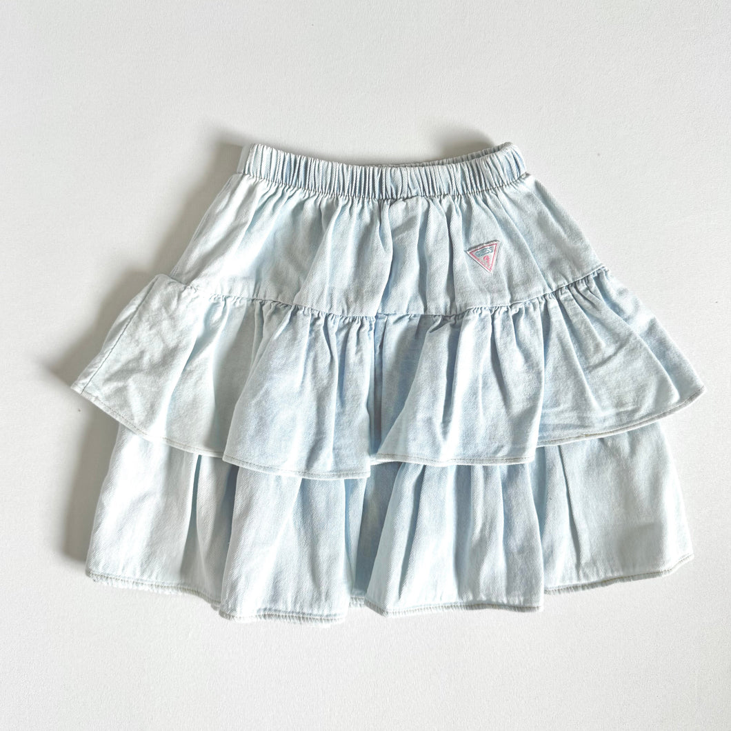 Vintage Guess Frill Denim Skirt 6Y (120cm)