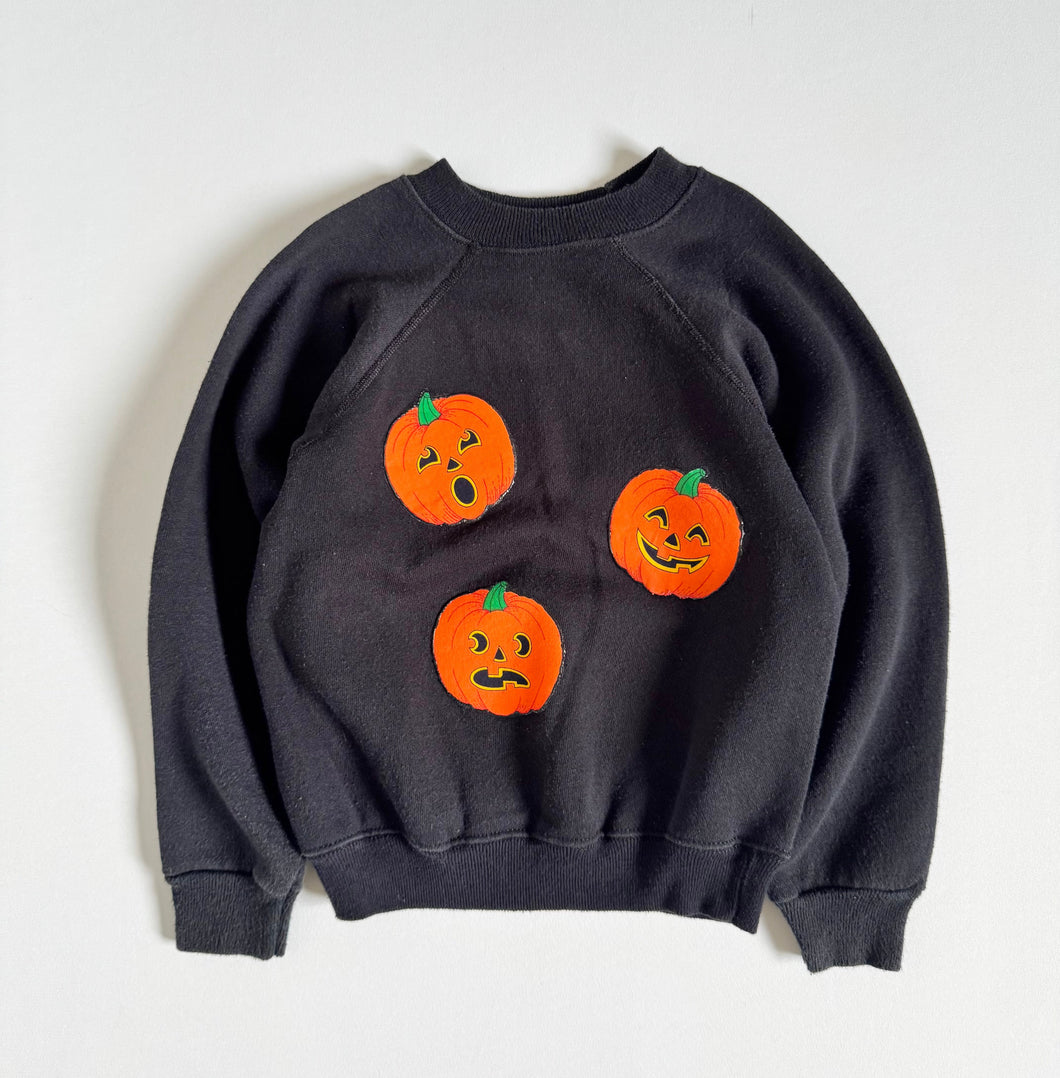 Vintage Hanes Pumpkin Sweatshirt Black Youth S/M (120-125cm)