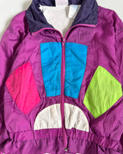 画像をギャラリービューアに読み込む, Vintage Purple Neon Nylon Jacket 5T (110cm)
