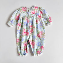 画像をギャラリービューアに読み込む, Vintage Lace and Roses Rompers Patel Blue 0-6M (60cm)
