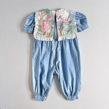 画像をギャラリービューアに読み込む, Vintage Bib Jumpsuit Pastel Blue Approx 12M (70-75cm)
