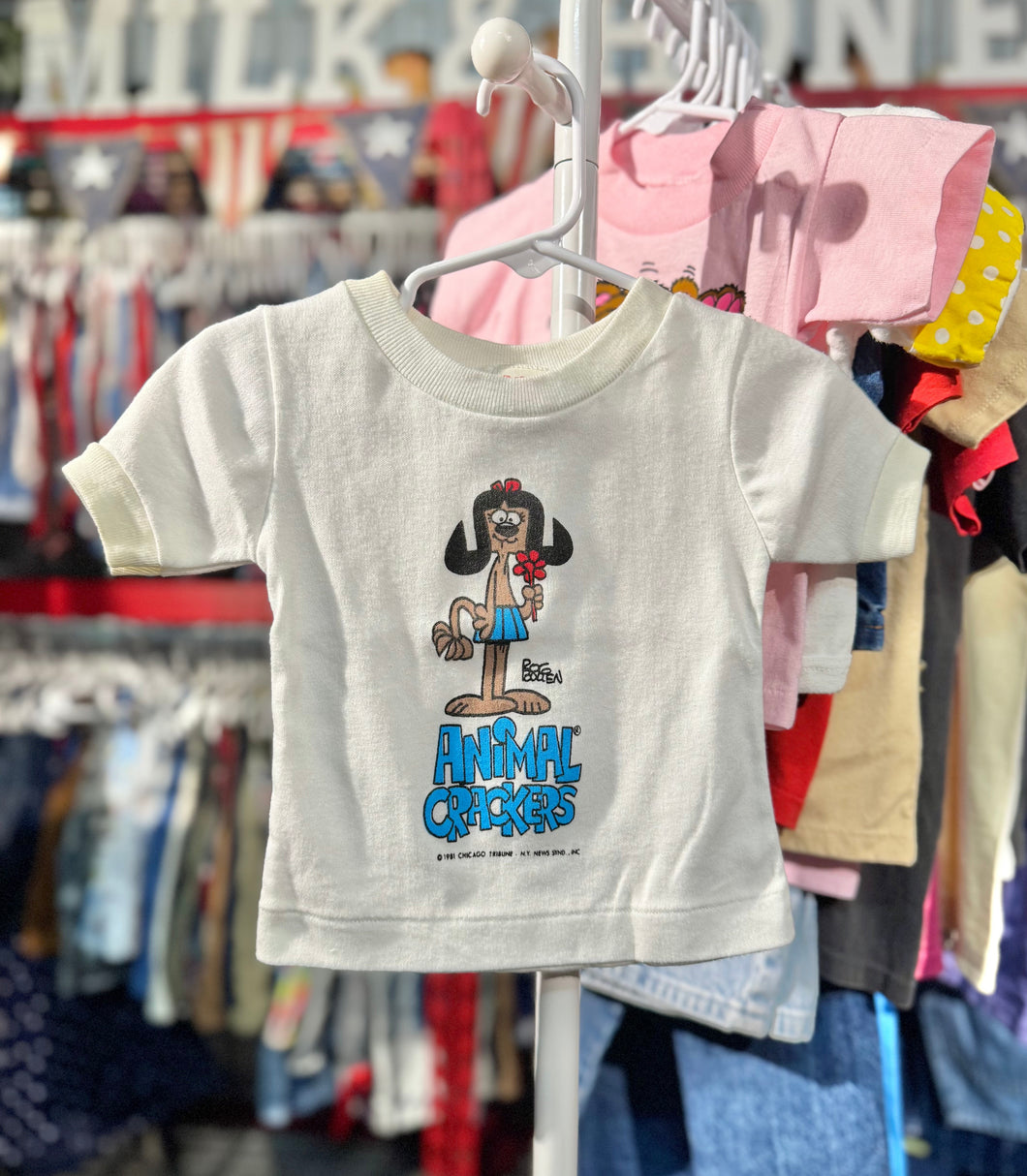 Vintage 1981 Animal Crackers T-shirt 18M (80cm)