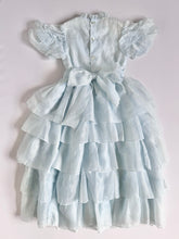 画像をギャラリービューアに読み込む, Vintage Martha’s Miniature were fussy Sheer Frill Dress Pastel Blue 4T (100cm)
