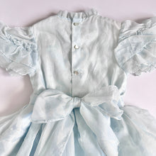 画像をギャラリービューアに読み込む, Vintage Martha’s Miniature were fussy Sheer Frill Dress Pastel Blue 4T (100cm)
